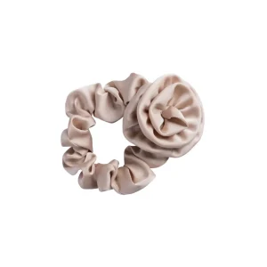 Hiuslenkit>Cailap Hiusdonitsi kukkakoristeella beige