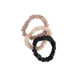 Hiuslenkit>Cailap Hiusdonitsit ohuet 3kpl, musta/beige/vaalea