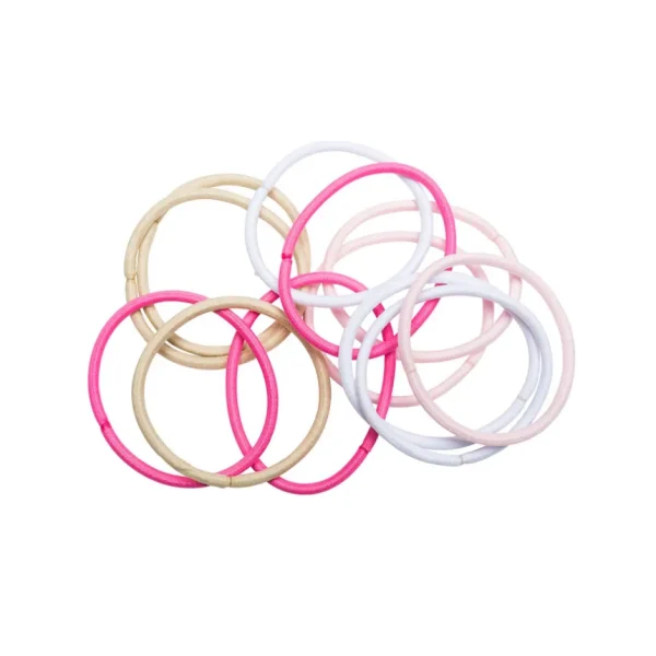 Korut Ja Hiuskorut>Cailap Kids hiuslenkit 12kpl, pinkki / beige